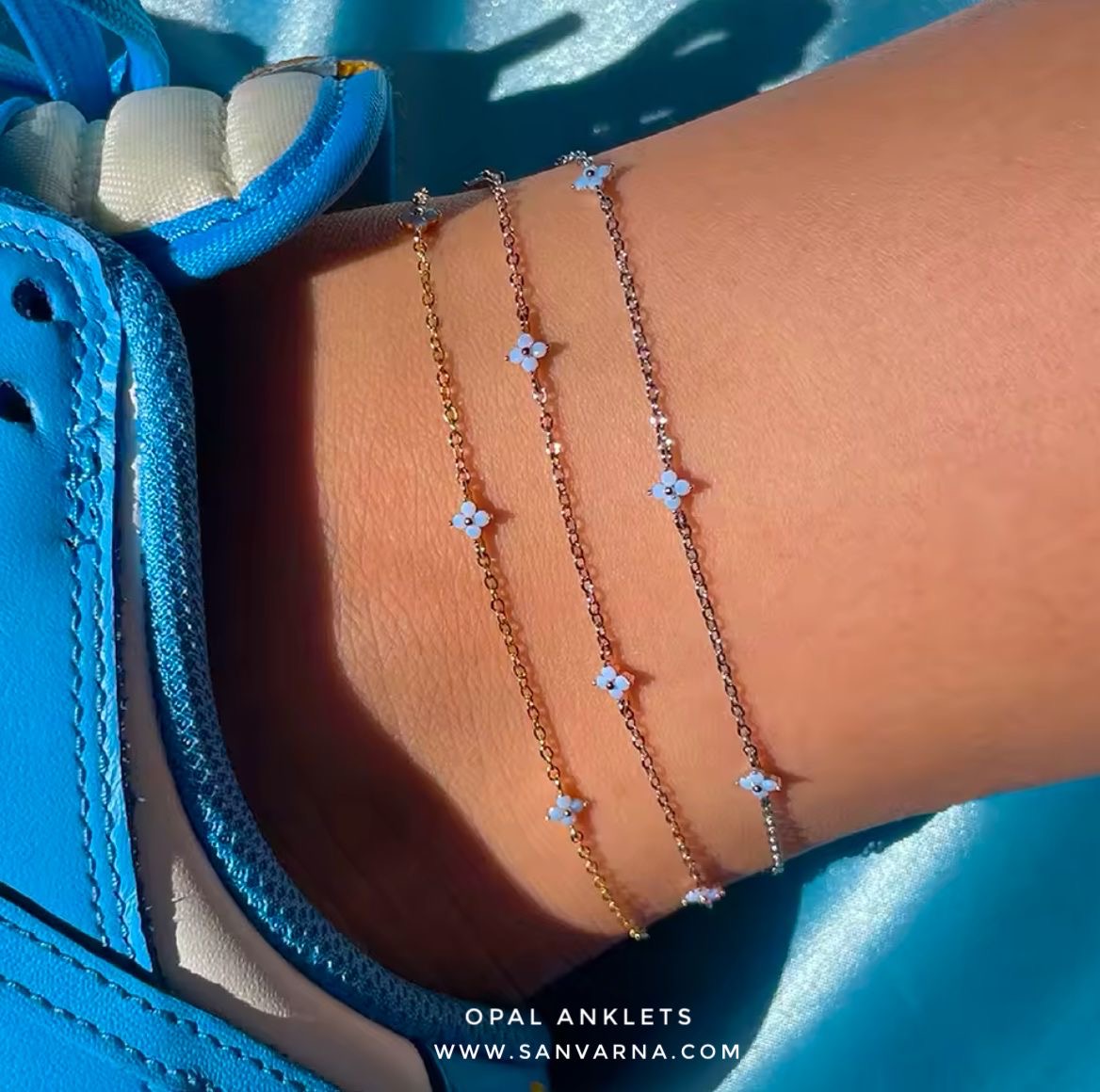 Opal anklets